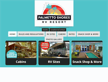 Tablet Screenshot of palmettoshoresrvresort.com